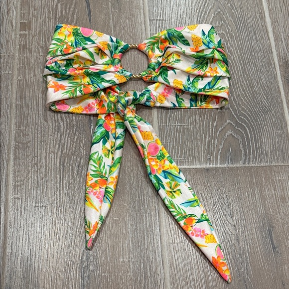 Kulani Kinis Other - Floral Tropical Print Bandeau Top